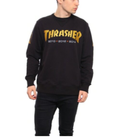 Thrasher x MLB San Francisco Giants Sweatshirt World Champions 2010 2012 2014 - Picture 11 of 12